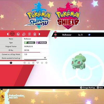 Bulbasaur  Event 2016 World Championship   Pokemon Sword & Shield   UNTOUCHED