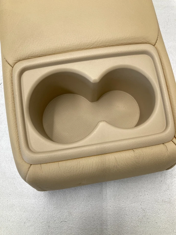 04-08 Apoyabrazos consola central trasera Acura TSX con portavasos OEM beige Foto 3 de 4