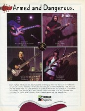Pubblicità stampa 1999 di chitarre basso Yamaha con Nathan East, John Myung, Billy Sheehan