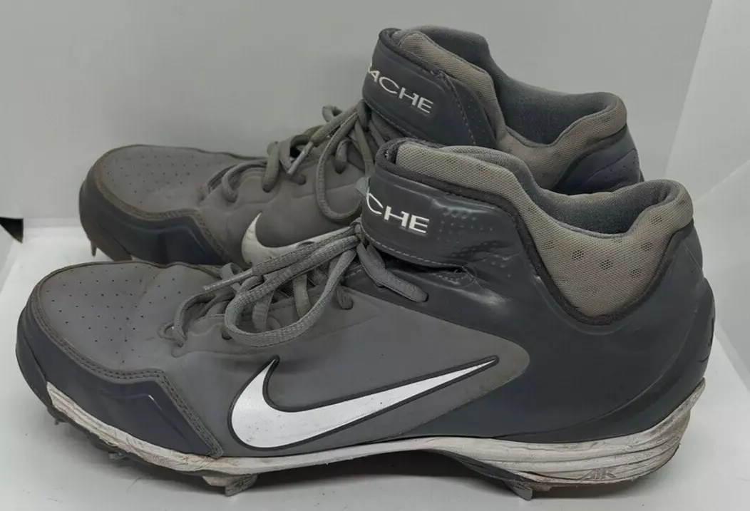 NIKE AIR HUARACHE 2K FRESH METAL 467796 002 GRAY Sz 10.5 BASEBALL CLEATS B