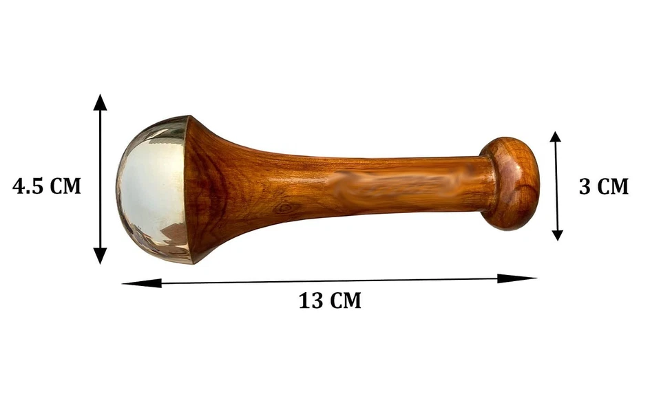 Masajeador facial varita cuerpo y pies con mango de madera para desintoxicación Foto 2 de 4