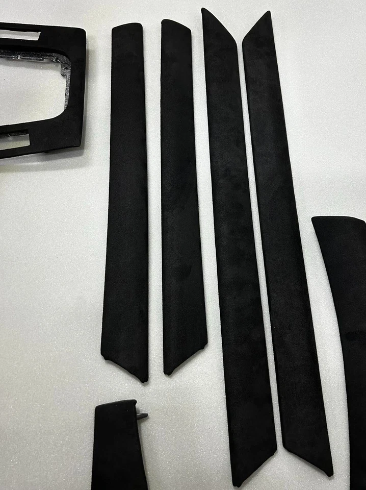 BMW 3 E46 Alcantara Interior Trim Kit Center Console Moldings Covers LHD OEM - Image 2 of 4