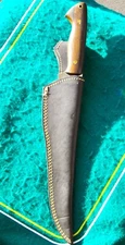 CFK USA Custom Handmade Khyber Fishing Knife Leather Sheath & Larch Wood NEW