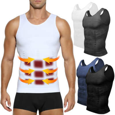 2/1 Stück Herren Kompression Tank top Bauchweg Body Shaper Atmungsaktiv Weste DE