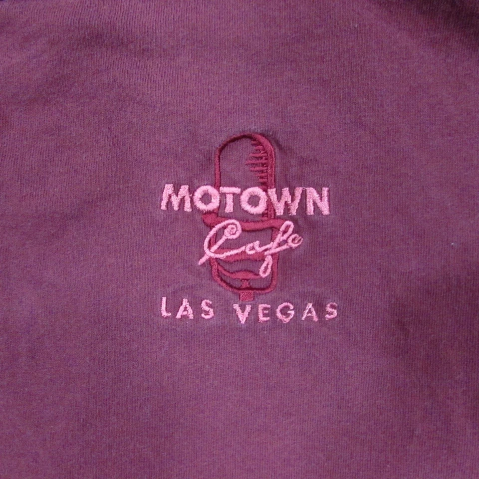 Vintage Motown Cafe Shirt Men's Large Maroon Embroidered Las Vegas Single Stitch - Image 2 of 4