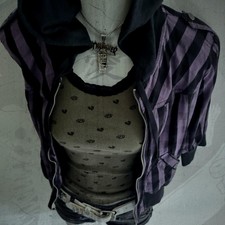 Vtg Y2k Mall Goth Grunge Punk Goth Rave Scene Plaid Skater Hoodie Mudd Jacket