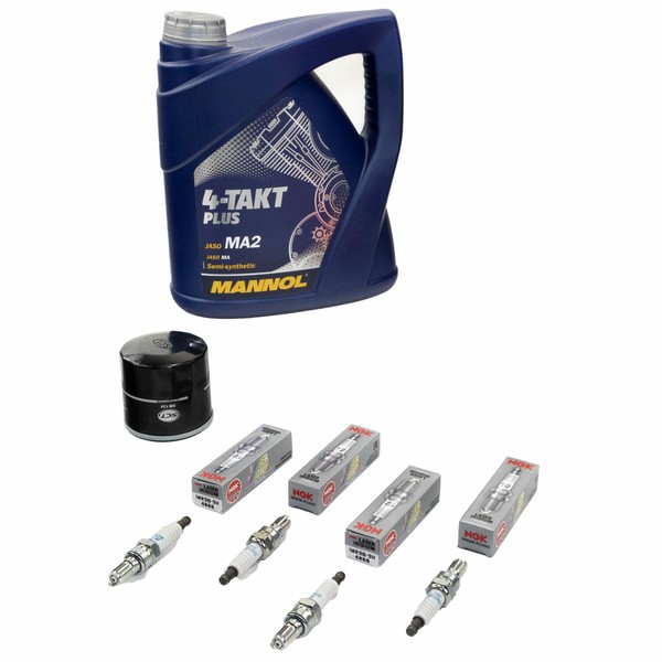ÖL 4L Inspektion FüR Honda VFR 800 V-TEC RC46 2002-2013 Set ÖLfilter ZüNdkerzen-image