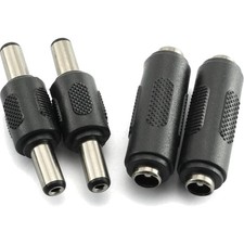 DC Power Plug Connector 5.5x2.1mm Male to Male 2pcs