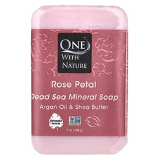 Dead Sea Mineral Bar Soap, Rose Petal, 7 oz 198 g 