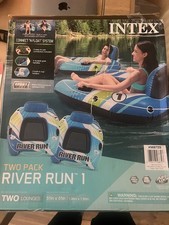 Intex River Run 1 Inflatable Floating Water Lounge Tube Raft, 2pk