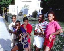 * NEW EDITION * signed 8x10 photo * BOBBY BROWN, RONNIE DEVOE & RICKY BELL  *