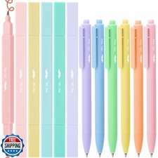 Mr. Pen Dual Tip Aesthetic Highlighters and Gel Pens, 12 Pack, Pa