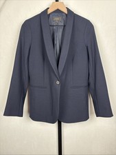 J. Crew Parke Blazer Jacket Women's 8 Wool Blend Navy Blue Preppy Timeless