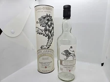 GAME OF THRONES House Lannister Collectible Tube EMPTY Bottle Scotch Whisky