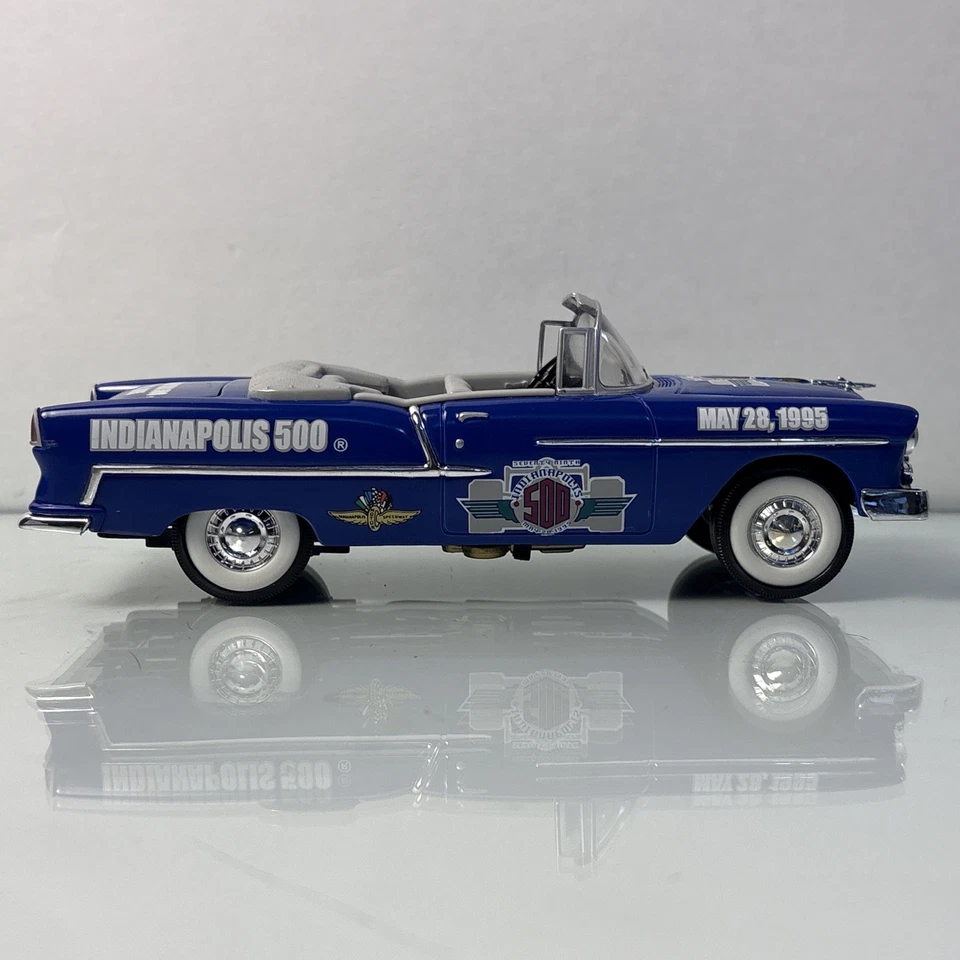 1955 Chevrolet Indianapolis 500 Die Cast Car Bank Blue Limited Ed w/ Key & Box - Image 3 of 4