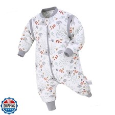 LAT Baby Sleep Bag with Feet Winter,Three-way zipper Wearable Blanket with Le