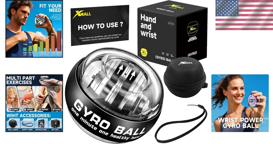 Torque Ball Hand Exerciser Grip Strength Trainer Forearm Strengthener Wrist Powe - Image 2 of 4