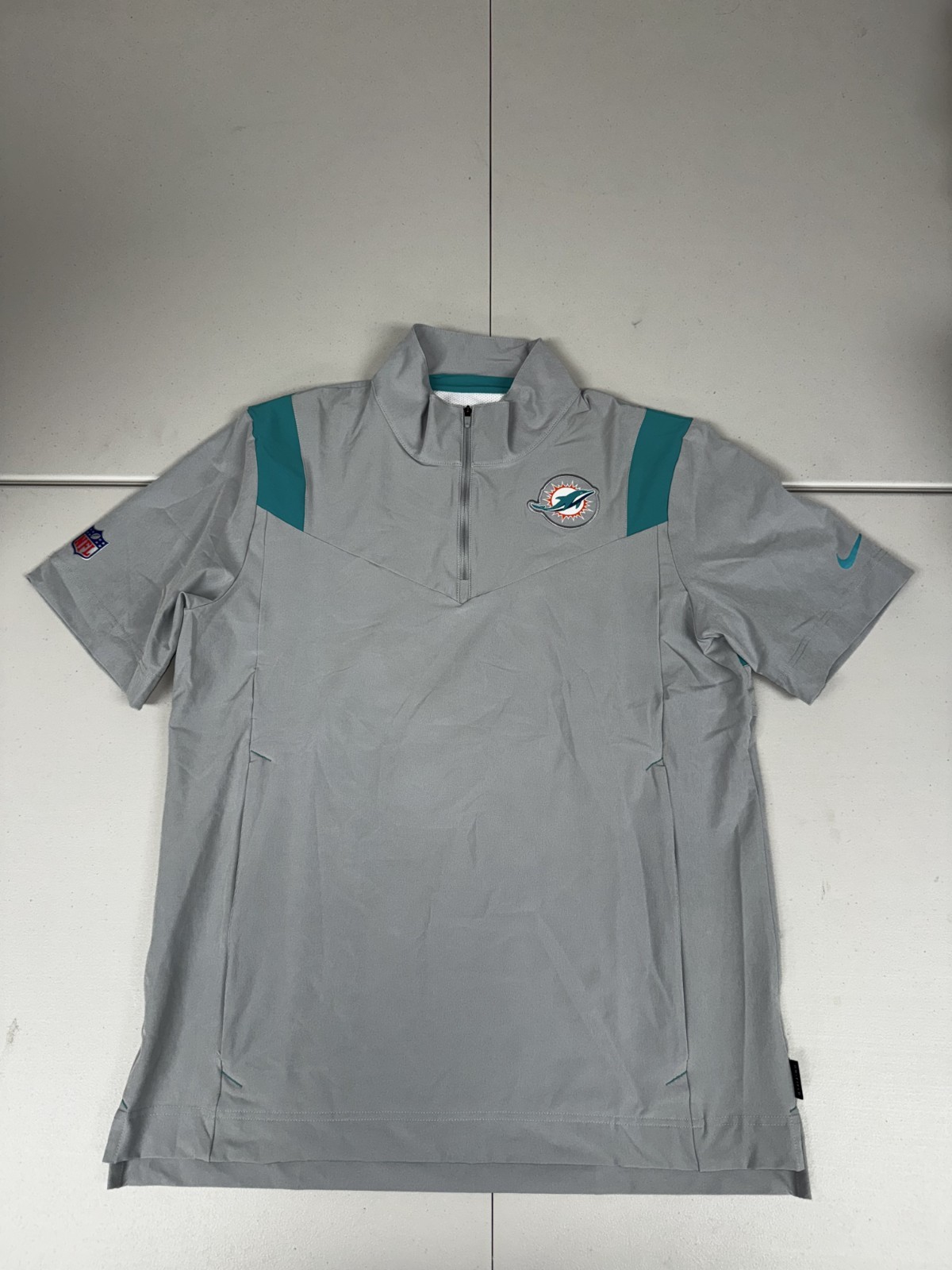Nike Men's Miami Dolphins On Field Apparel 1/4 Zip Coaches Jacket Pick Size