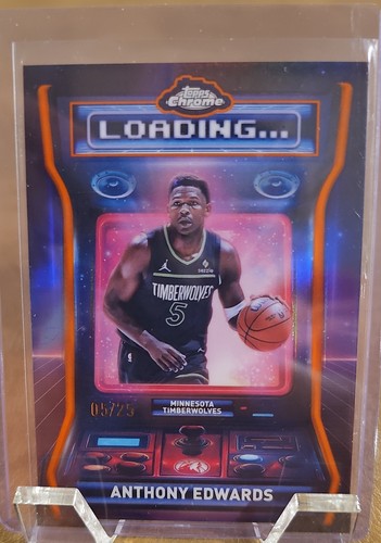 2025 Topps Chrome Anthony Edwards Refractors Orange (RAW)