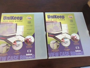 UniKeep View Case Binders Clear Set of 2