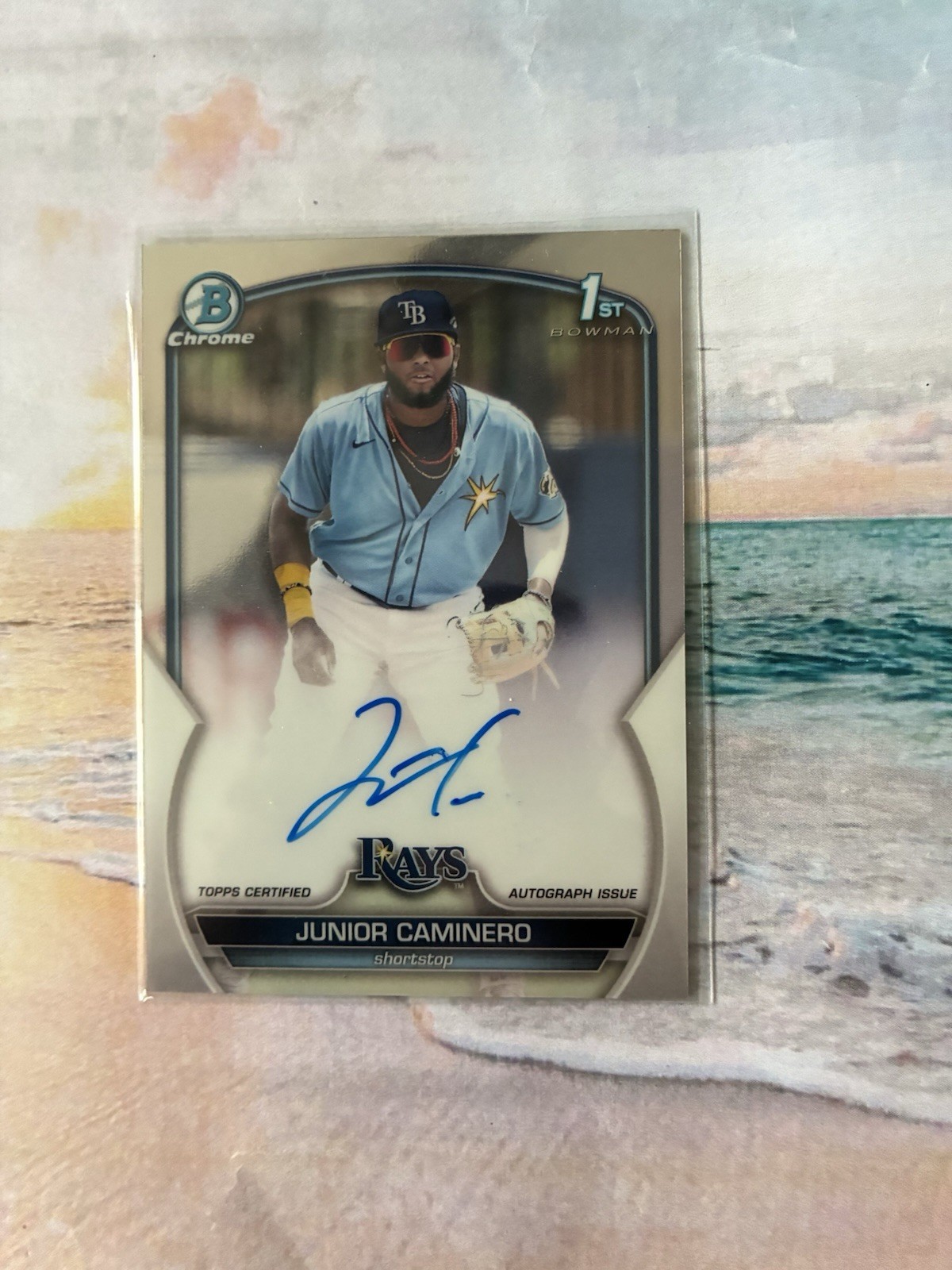 2023 Bowman - Chrome Prospect Autographs Junior Caminero #CPA-JCR (AU, RC)