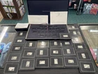 Franklin Mint 1984 Olympic Sterling Silver Stamp Set w/ Box & COAs