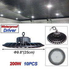 10 Pack 200W UFO High Bay Led Light Commercial Industrial Warehouse Garage Light
