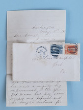 antique stamps postal cover Washington d.c. + handwritten correspondence letter