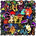 50 Neon-Style Pokémon Stickers (Assorted) – Kids’ Game Stickers