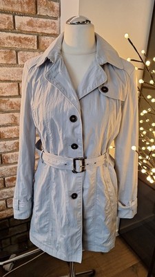 Damen Trenchcoat hellblau 38 von White Label klassisch mit Gürtel