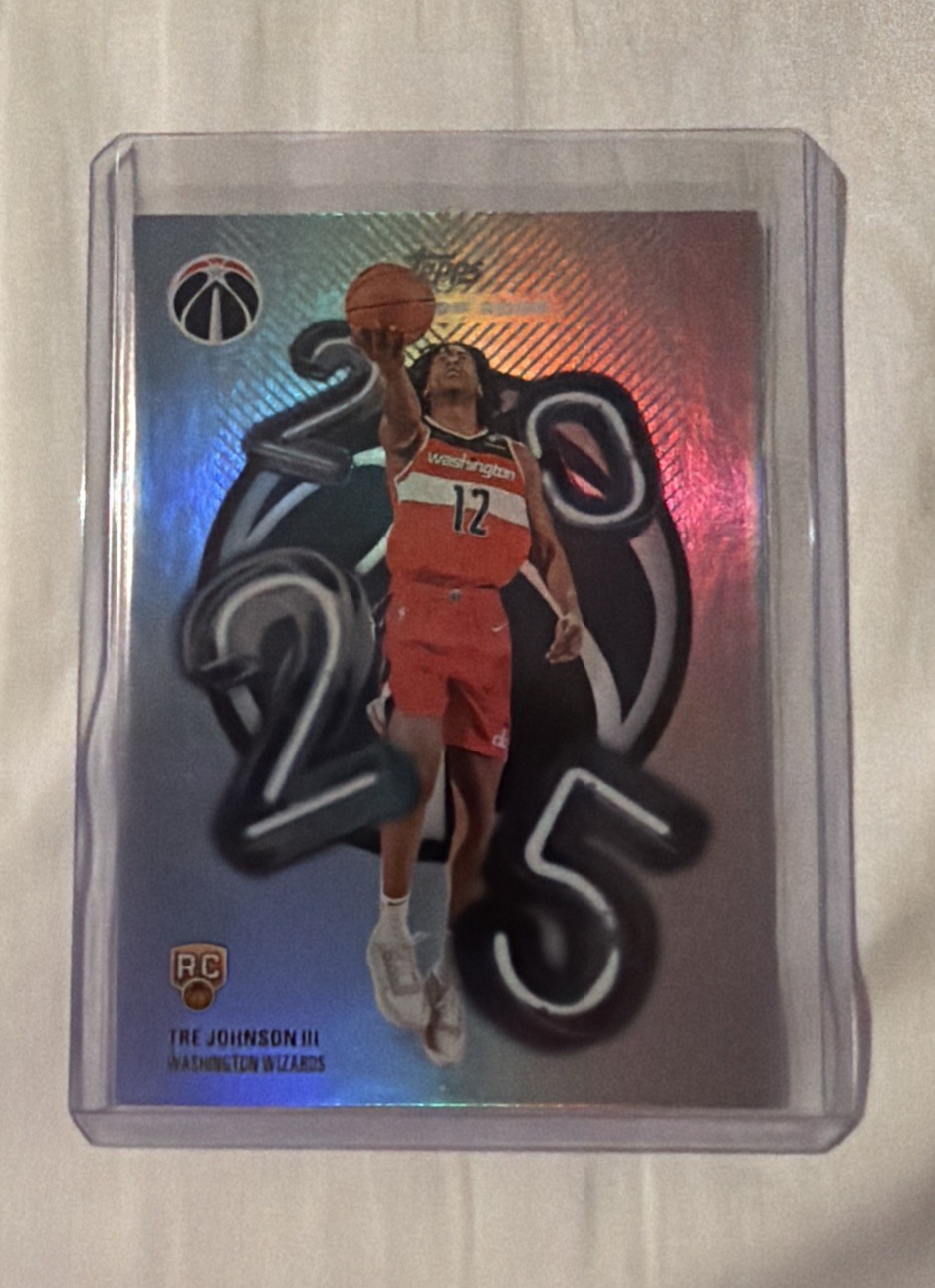 Tre Johnson III 25-26 Topps Basketball RC Rookie Class of 2025 SSP C25-6 Wizard