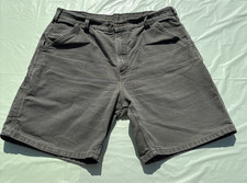 Vtg Carhartt B25 MOS Green Shorts Mens 36x8 Canvas Carpenter Utility WorkwearY2K