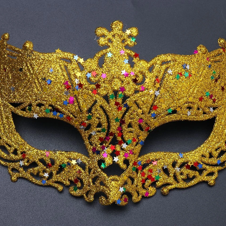 Glitter Halloween Sequins Fancy Dress Party Mask Masquerade Mask Carnival - Image 4 of 4