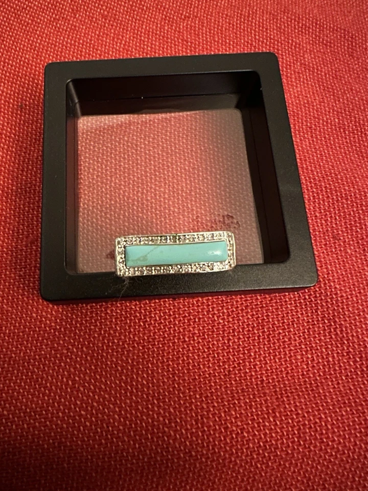 Vintage Bague en argent 1950’s sertie d'une pierre en Turquoise pour femme - Photo 2/4