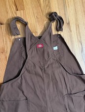 Dickies Carpenter Bib Overalls Men's Workwear Size 42x30 Durable Dungarees