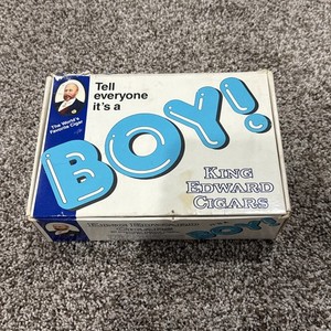 Vintage King Edwards Cigar Box, It's A Boy! Rare Box