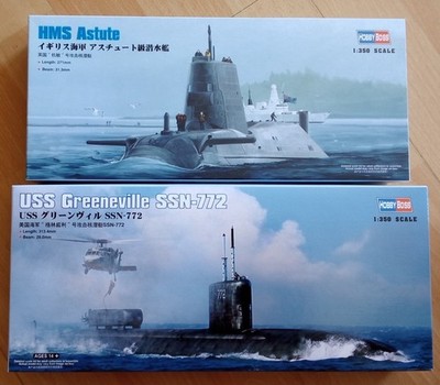 Hobby Boss 2 Bausätze 1:350 U-Boote USS Greenville HMS Astute