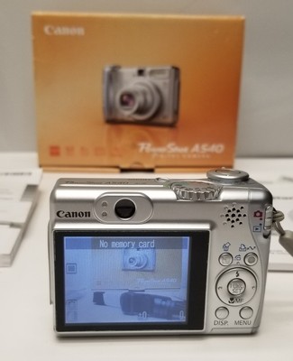 Canon PowerShot A540 Silver 6.0MP Digital Camera 6MP 4x Zoom