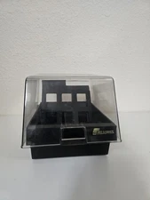 VINTAGE 5 1/4” Floppy Disk Storage Case Box Organizer w/ Dividers FELLOWES  