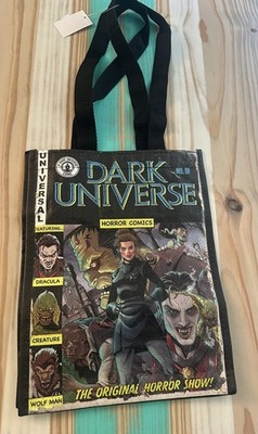 New Universal Studios Dark Universe Small Reusable Tote Zip Top Closure