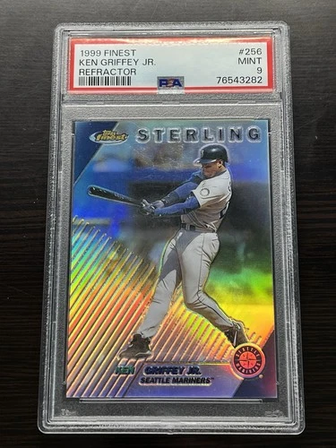 Ken Griffey Jr 1999 Topps Finest Refractor Sterling #256 PSA 9 Mint HOF Mariners