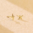 9ct Gold Star Dangle Drop Earrings +Star Earring Studs Ear Piercing Girls Gift