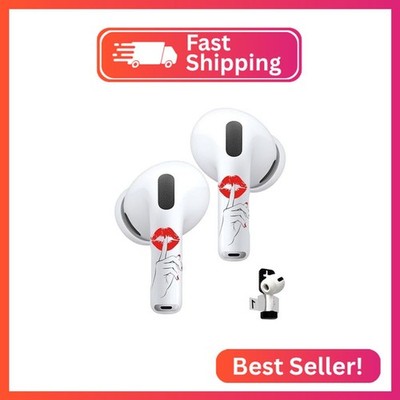 RockMax for AirPods 4 Skin，Red Lips Sticker for Air Pods 4th Gen, Compatible wit