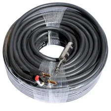 14 ga 100 ft foot 1/4 to dual banana plug post pro audio PA DJ amp speaker cable