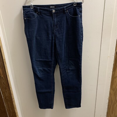 Buffalo David Bottom Skinny Jeans Blue 12 Waist 37” Inseam 30” Mid Rise ...
