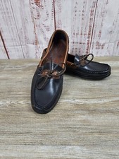 VTG SEBAGO Campsides Mens 7.5M Slip-on Loafers Boat Leather Moc Toe USA Made