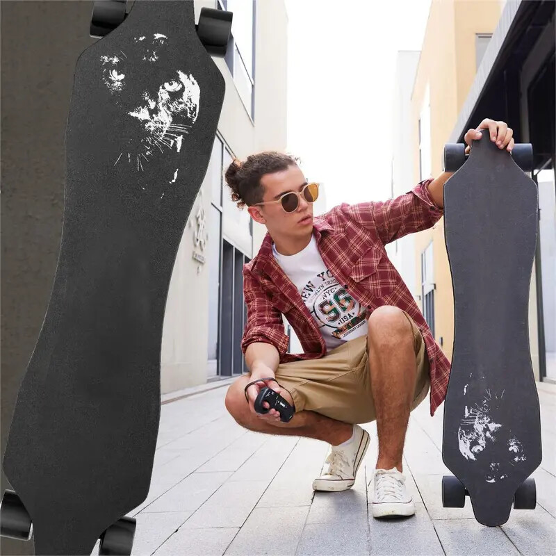 SANOPY Electric Skateboard - 350W Motor, 12.4 MPH, 11 Miles Range, 220lbs Load