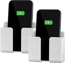 Wall Mounted Phone Holder 2 Pack Self-Adhesive Stand for iPhone Android