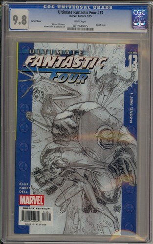 ULTIMATE FANTASTIC FOUR #13 - CGC 9.8 - ADAM KUBERT/JOHN DELL SKETCH VARIANT