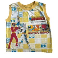 Vintage 2000s Hyaujuu Sentai Gaorangers Power Rangers Wild Force Kids Tank Top